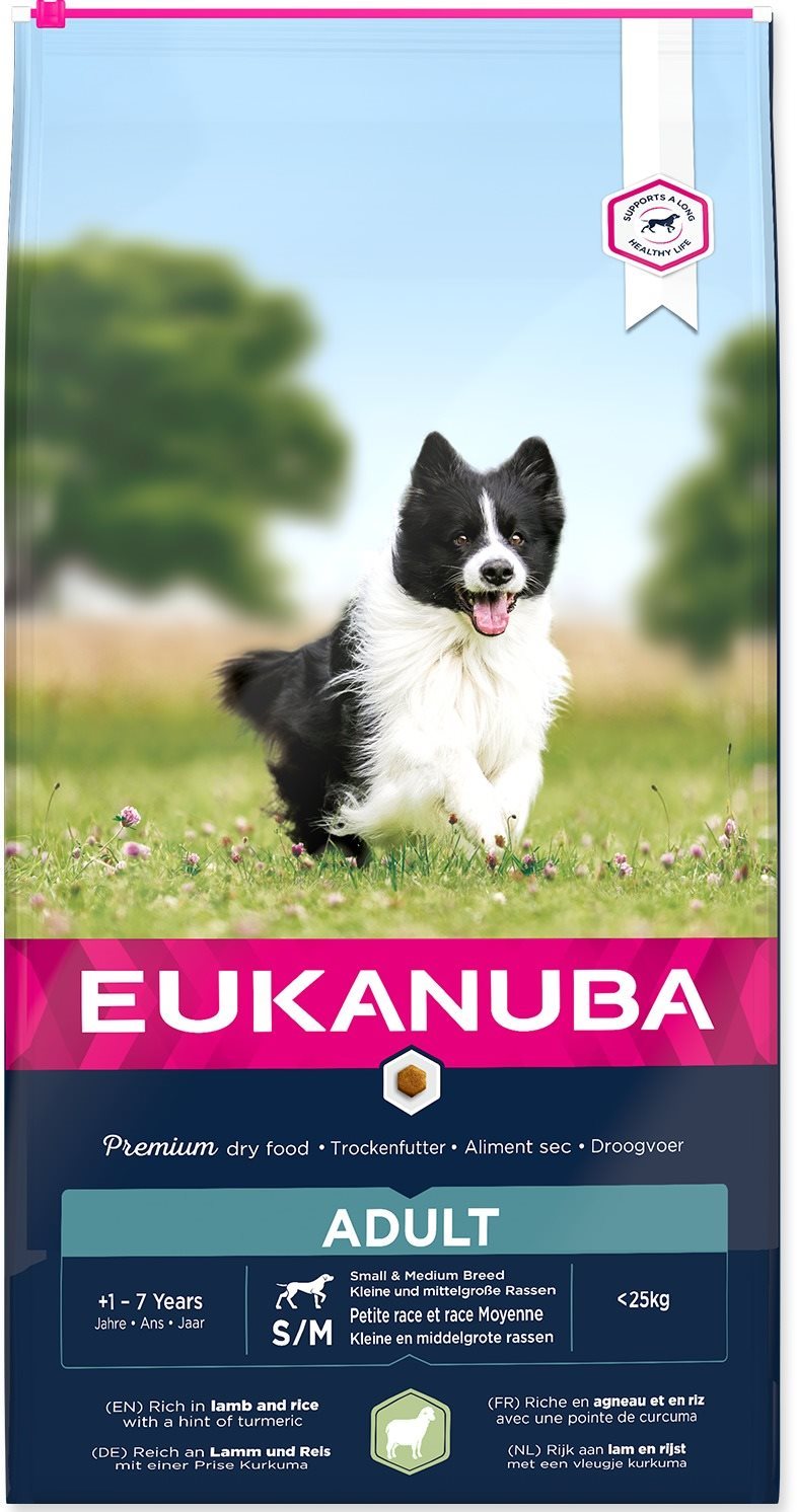 Eukanuba Adult Small & Medium Lamb 12 kg Granuly pre psov