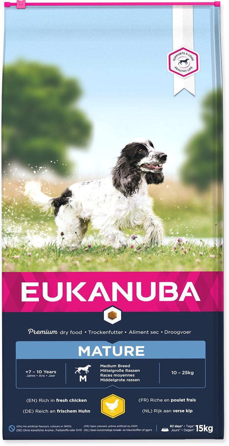 Eukanuba Mature Medium 15 kg Granuly pre psov