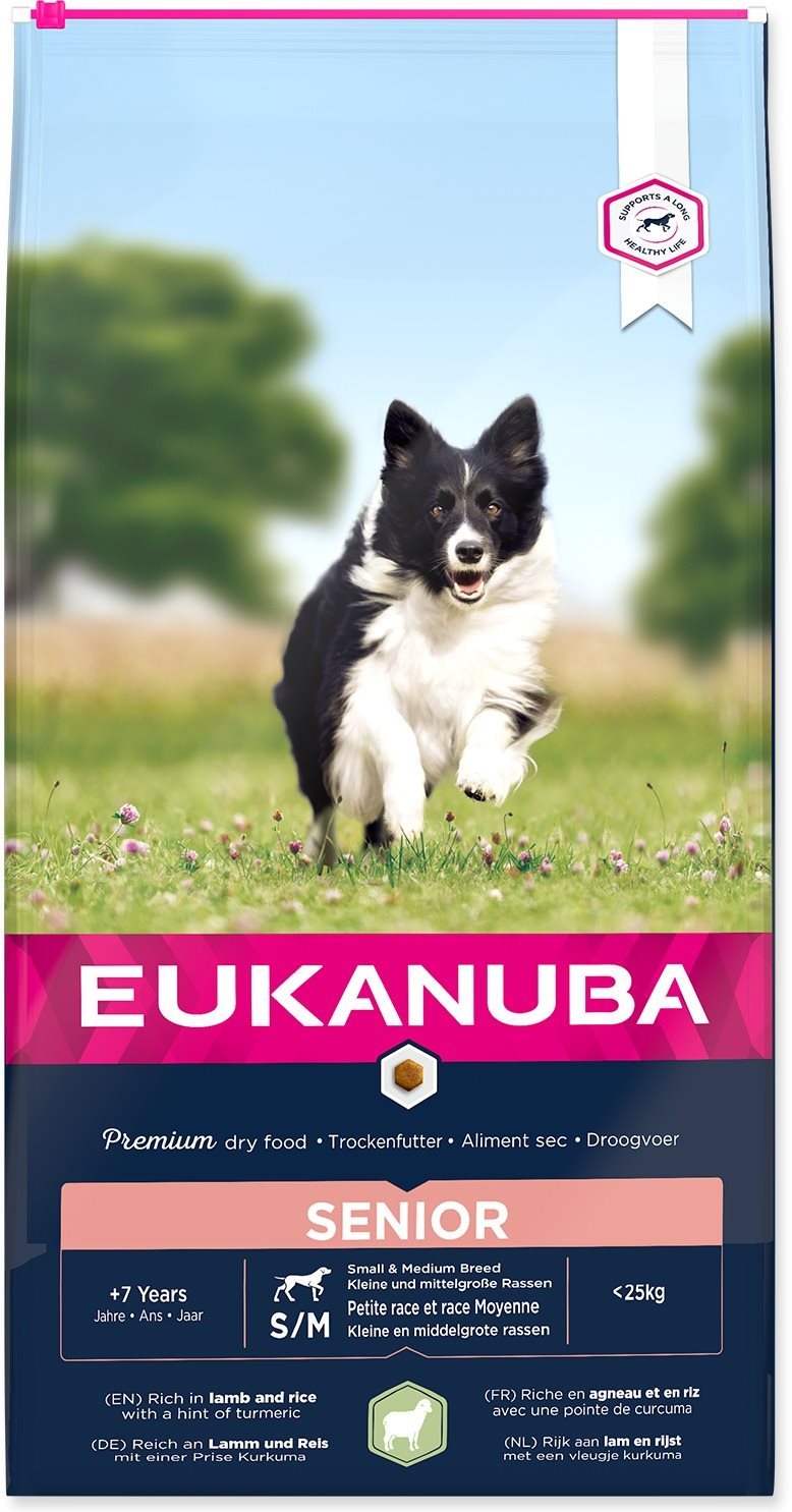 Eukanuba Senior Small & Medium Lamb 12 kg Granuly pre psov