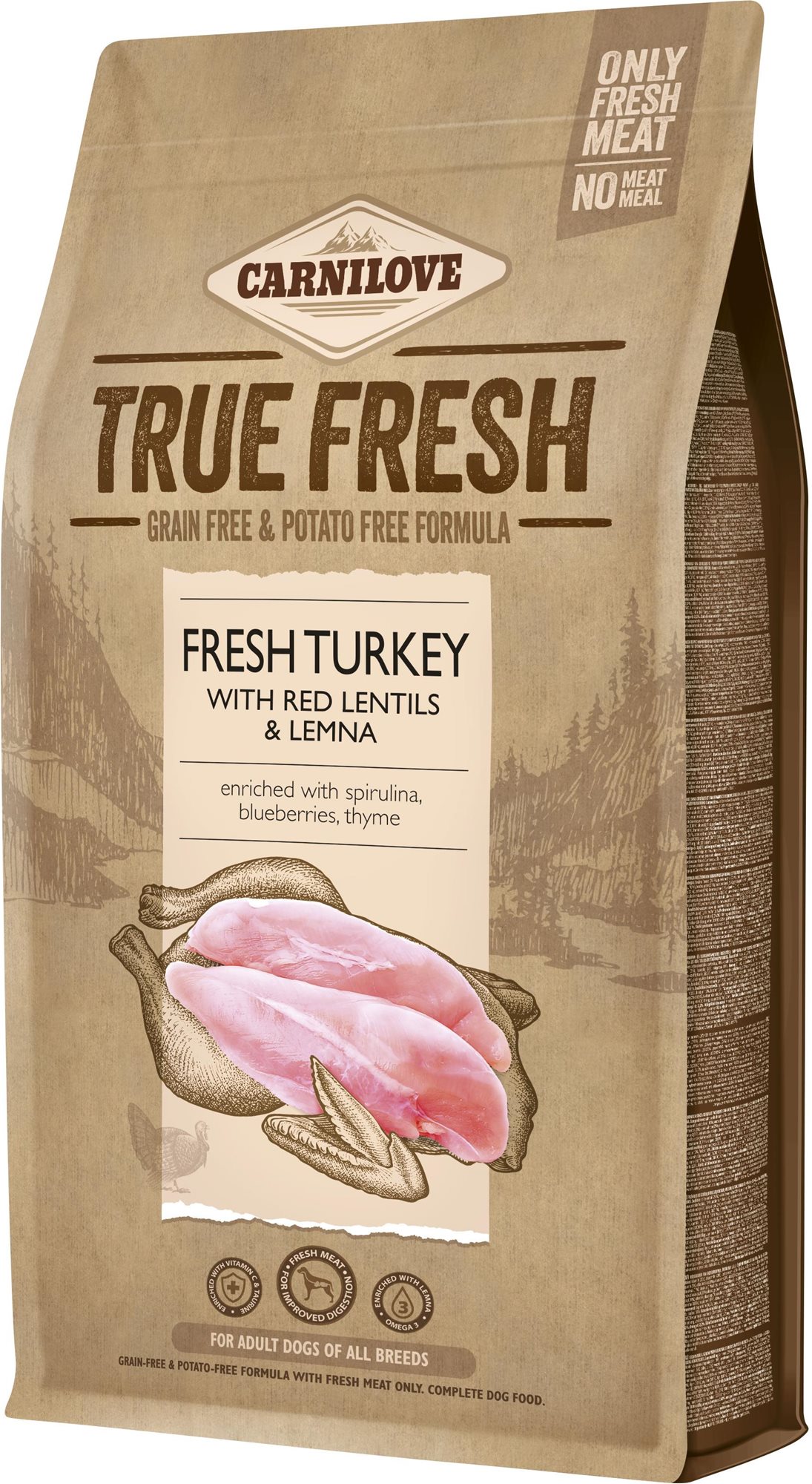 Carnilove True Fresh Turkey for Adult dogs 1,4 kg Granuly pre psov