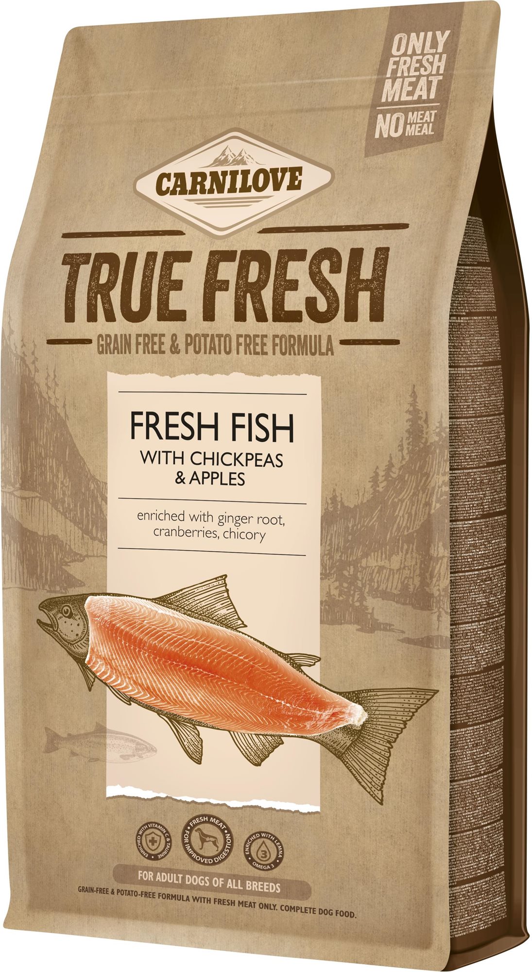 Carnilove True Fresh Fish for Adult dogs 1,4 kg Granuly pre psov