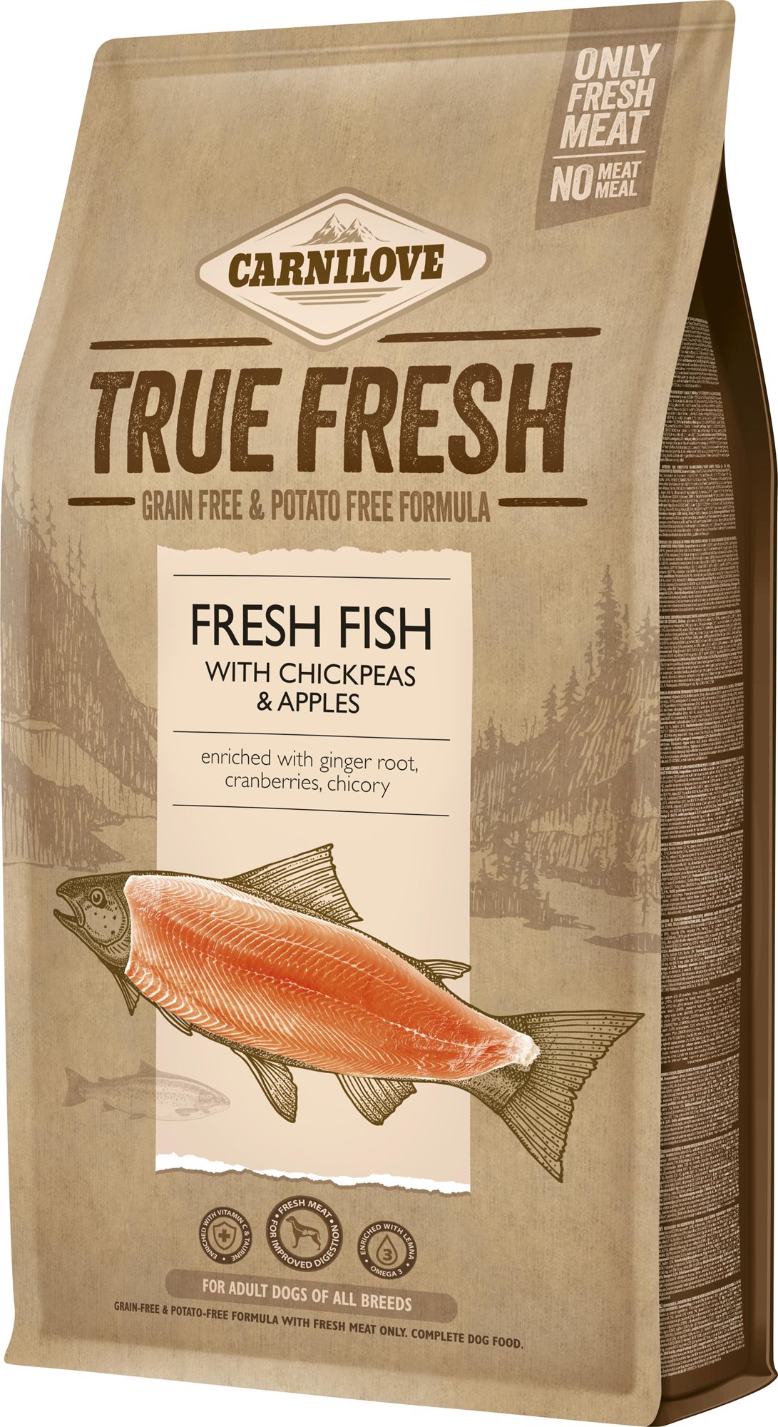 Carnilove True Fresh Fish for Adult dogs 4 kg Granuly pre psov