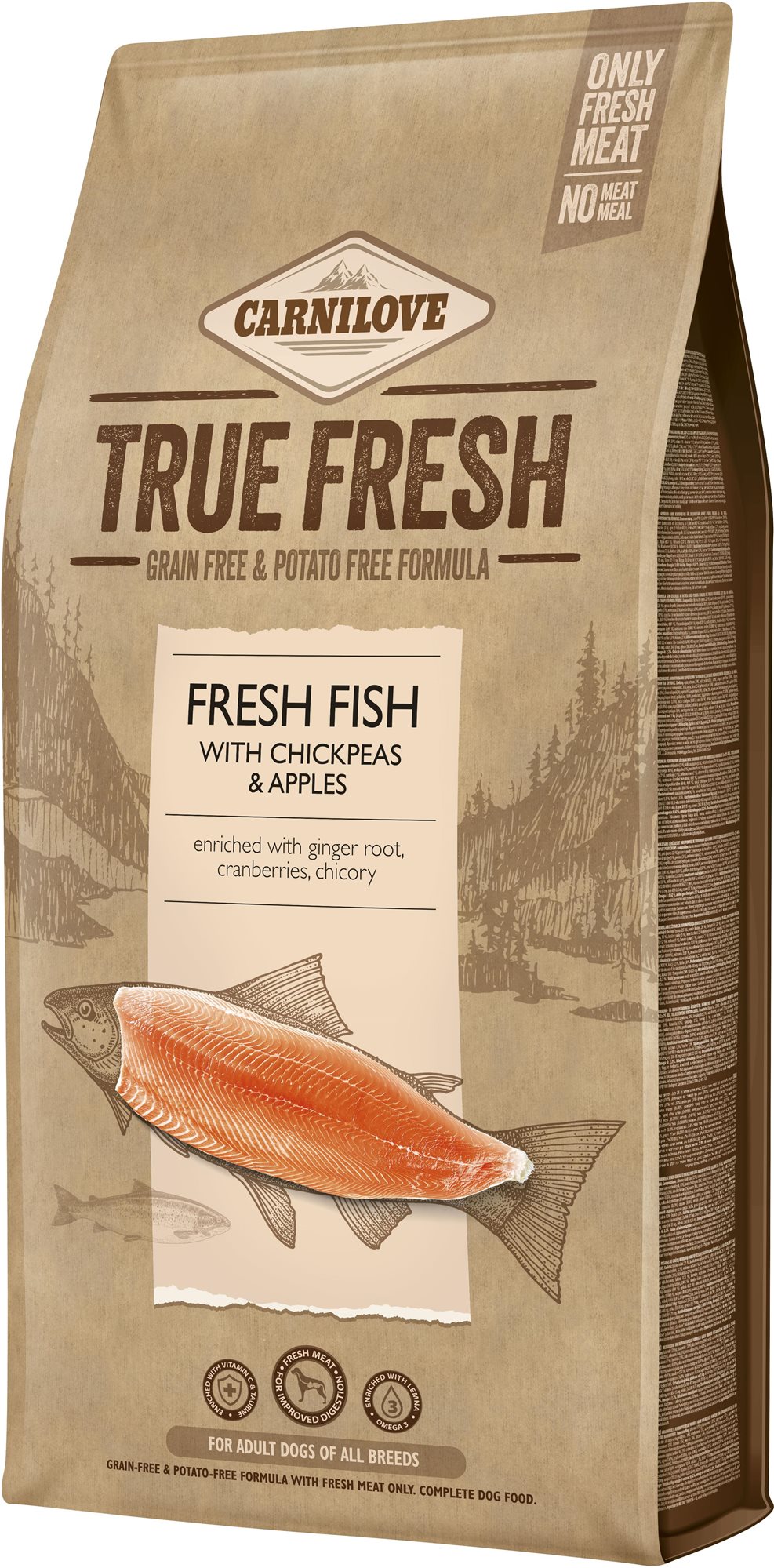 Carnilove True Fresh Fish for Adult dogs 11,4 kg Granuly pre psov
