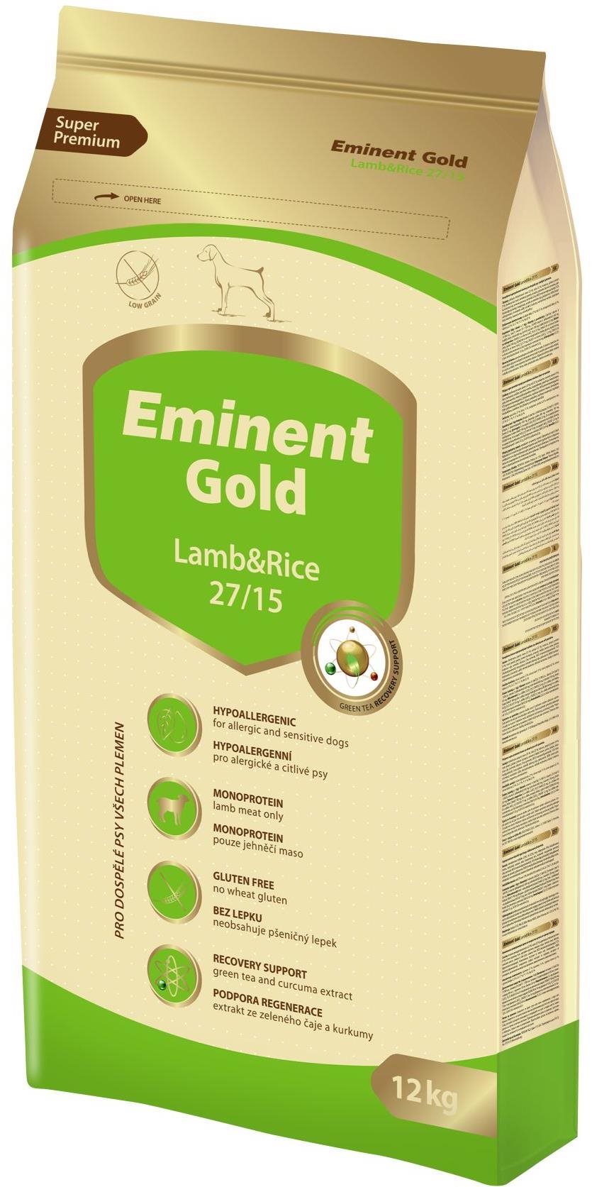 Eminent Gold Lamb & Rice 12 kg Granuly pre psov