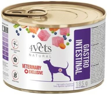4Vets Natural Veterinary Exclusive Gastro Intestinal Dog 185 g...