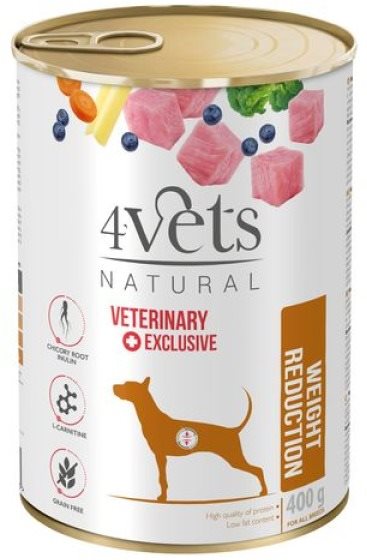4Vets Natural Veterinary Exclusive Weight Reduction Dog 400 g...