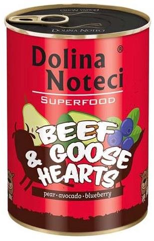 Dolina Noteci Superfood hovädzie a husacie srdce 400 g Konzerva pre...