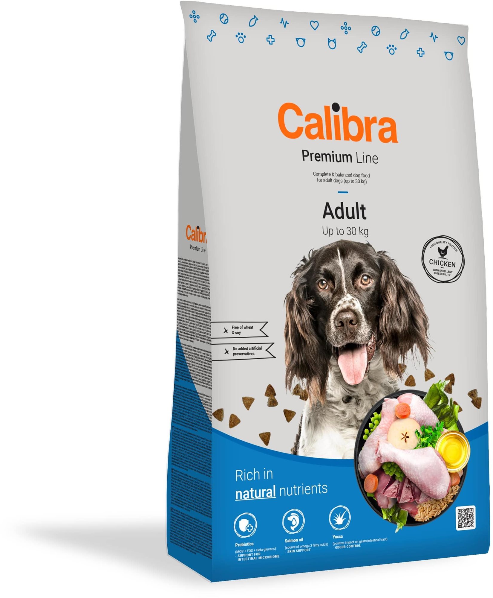 Calibra Dog Premium Line Adult 12 kg Granuly pre psov