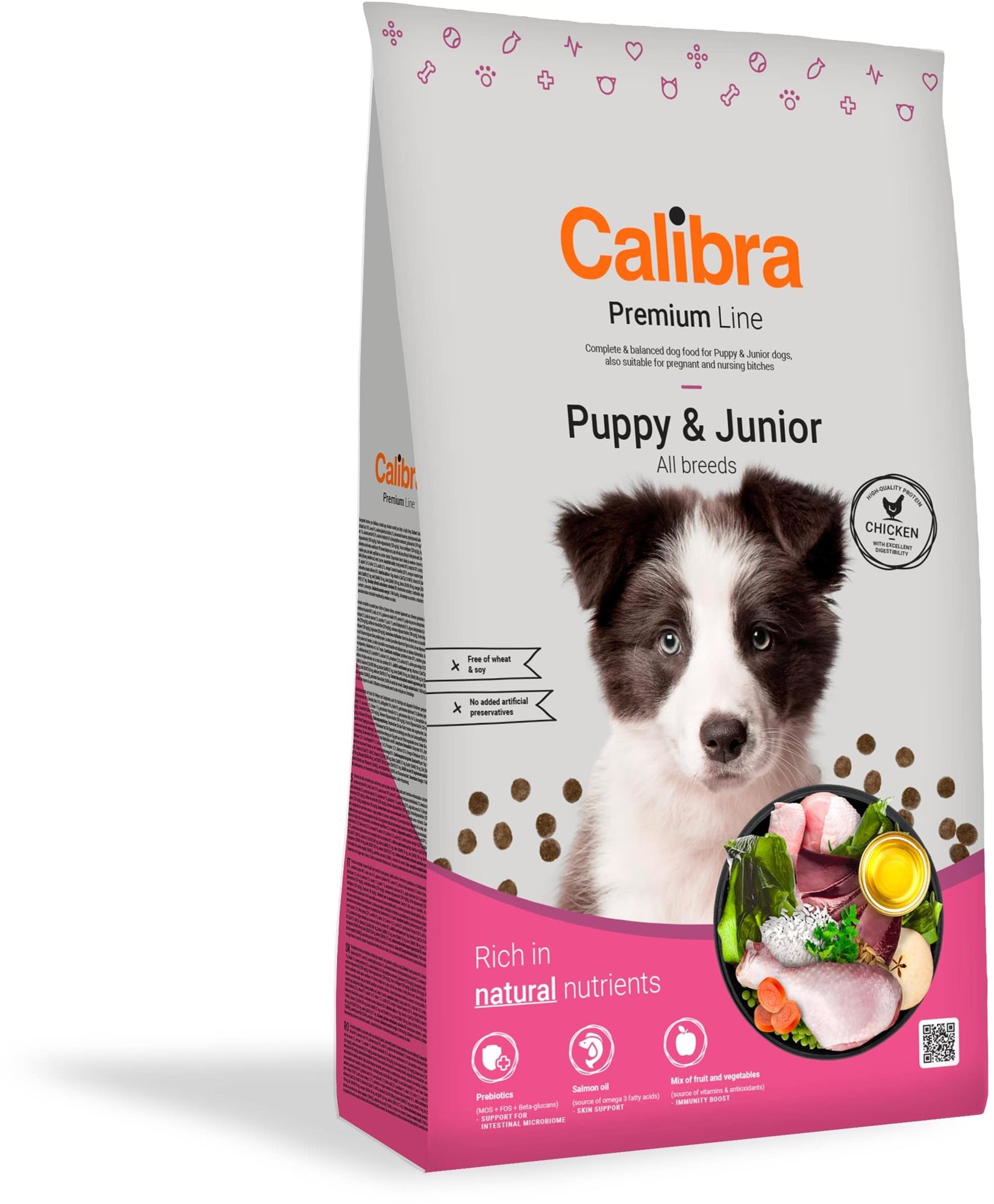 Calibra Dog Premium Line Puppy & Junior 12 kg Granule pre šteniatka