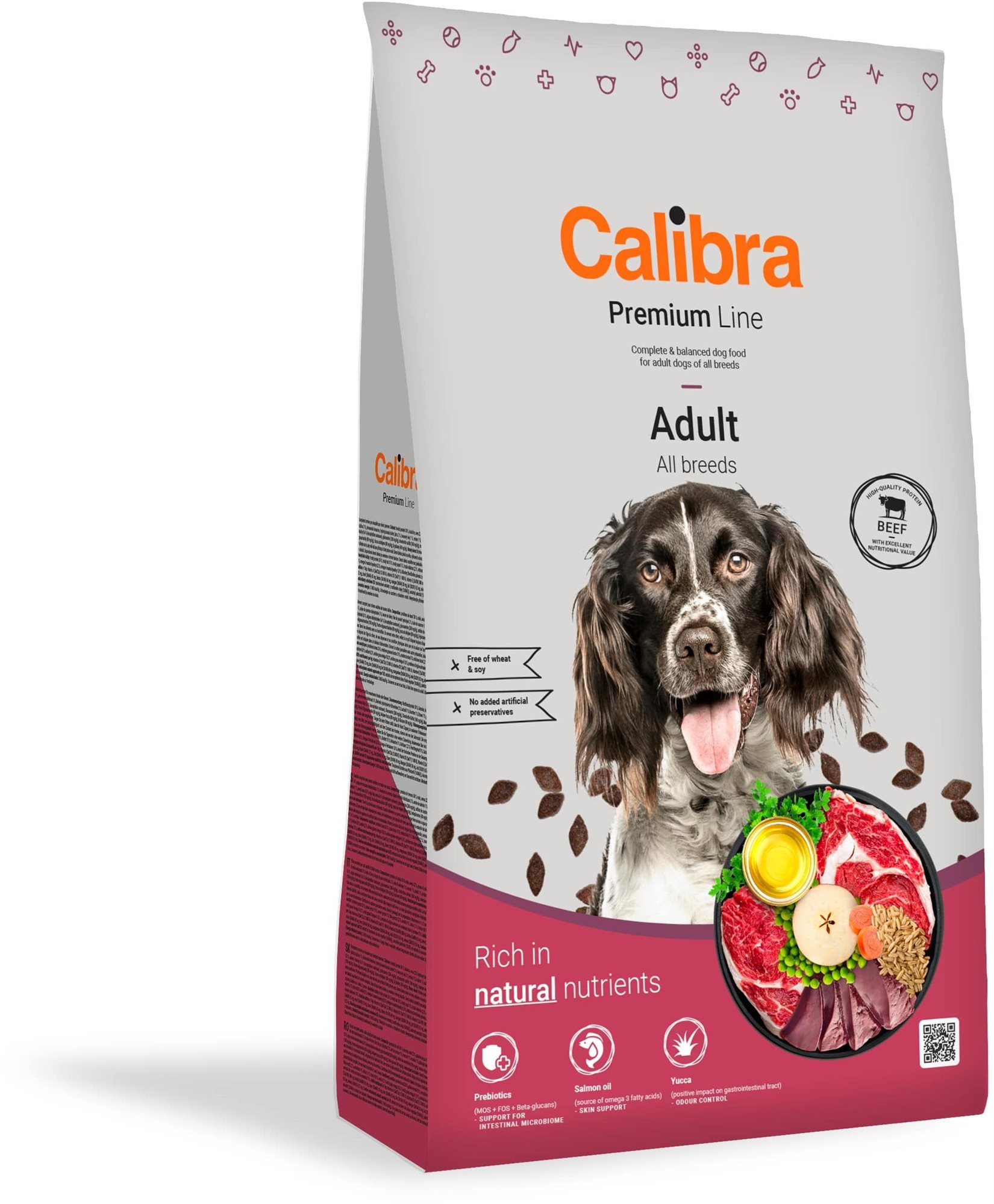 Calibra Dog Premium Line Adult Beef 12 kg Granuly pre psov