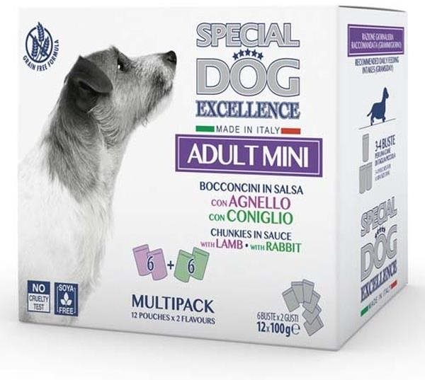 Monge Lechat Excellence Special Adult Mini jahňa a králik multipack...
