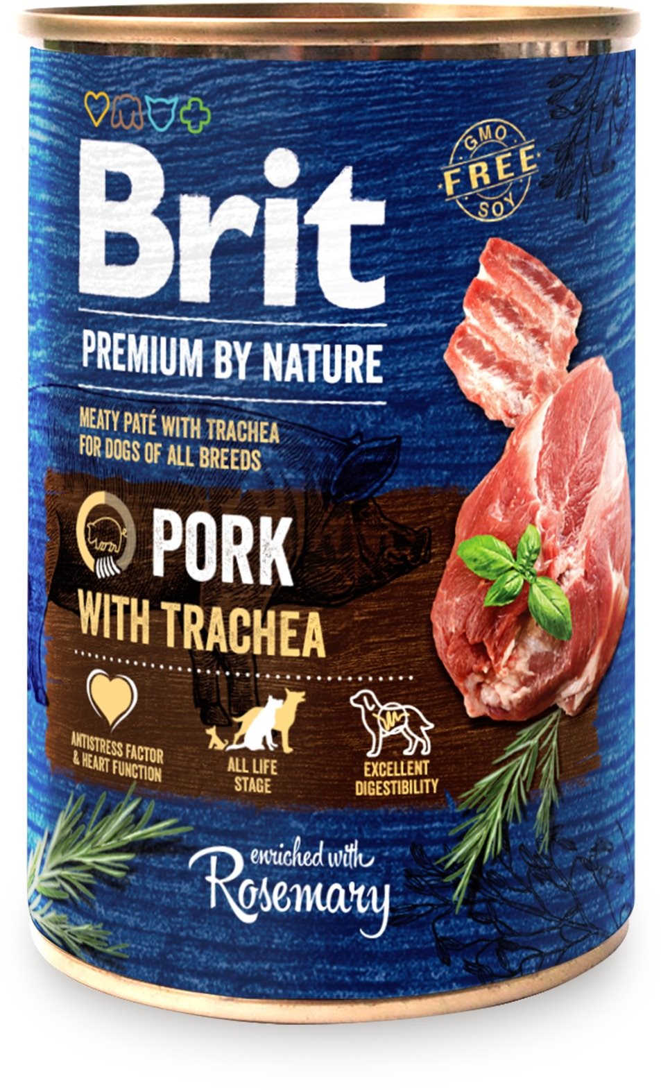 Brit Premium by Nature Pork with Trachea 400 g Konzerva pre psov