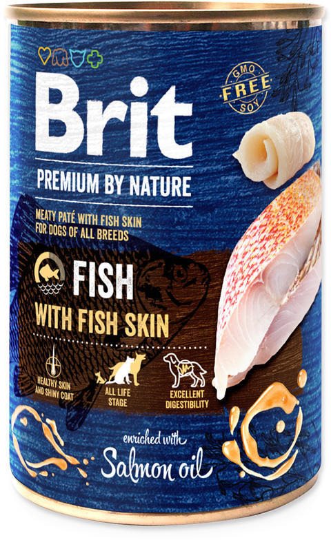 Brit Premium by Nature Fish with Fish Skin 400 g Konzerva pre psov