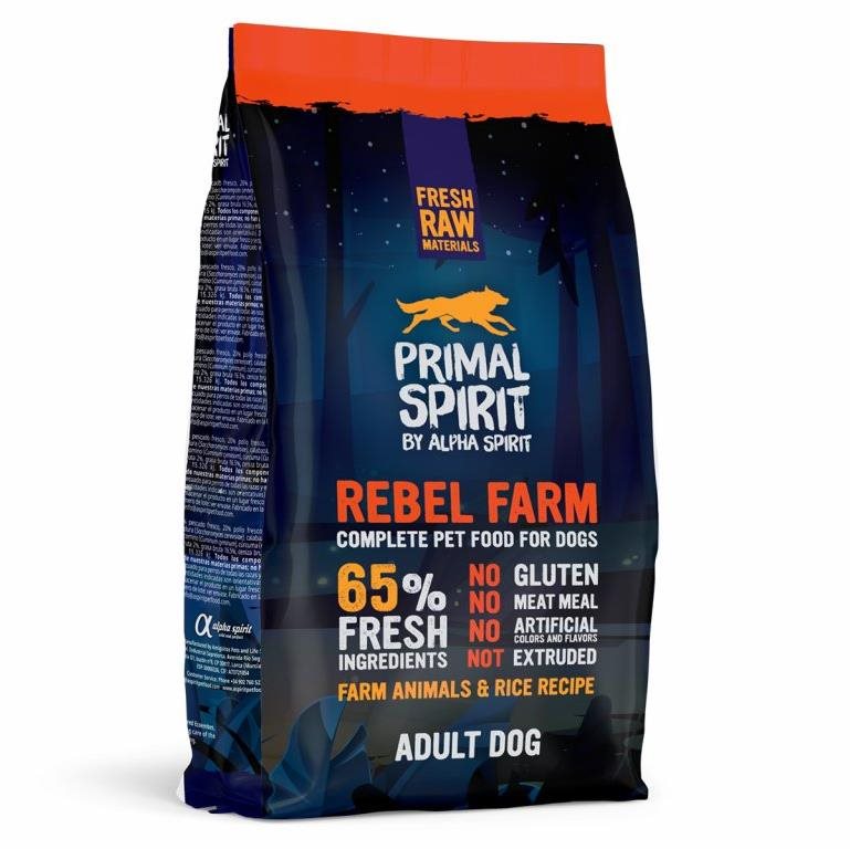 Primal Spirit Dog Rebel Farm 65 % 1 kg Granuly pre psov