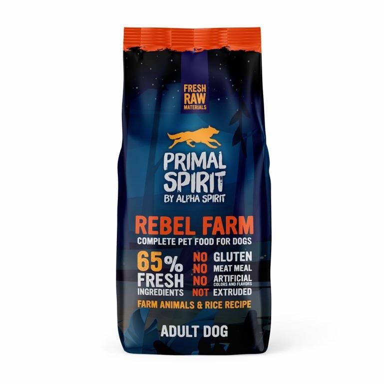 Primal Spirit Dog Rebel Farm 65 % 12 kg Granuly pre psov
