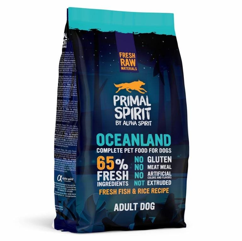 Primal Spirit Dog Oceanland 65 % 1 kg Granuly pre psov