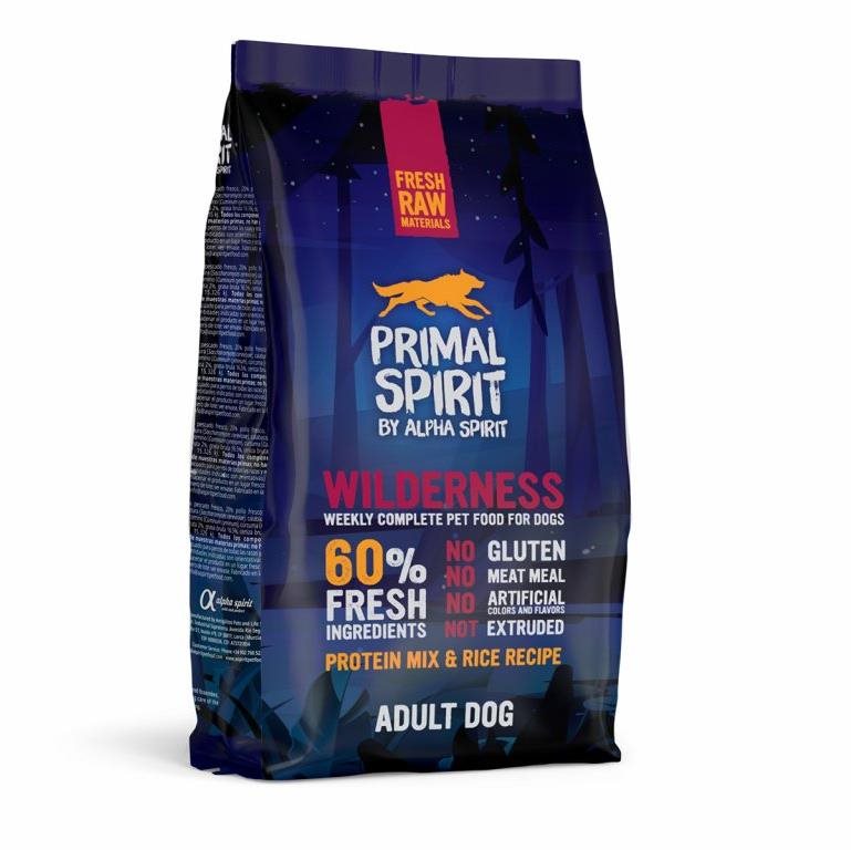 Primal Spirit Dog Wilderness 60 % 1 kg Granuly pre psov