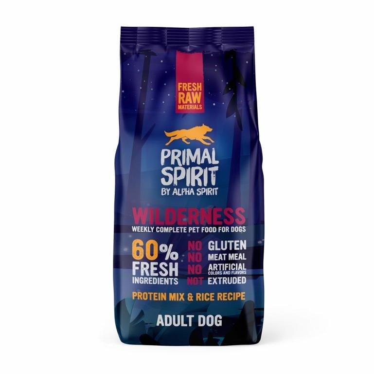 Primal Spirit Dog Wilderness 60 % 12 kg Granuly pre psov