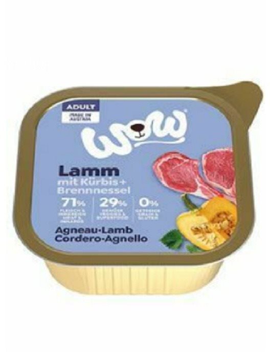 Wow paštéta Jahňacie s tekvicou Adult 150 g Paštéta pre psov