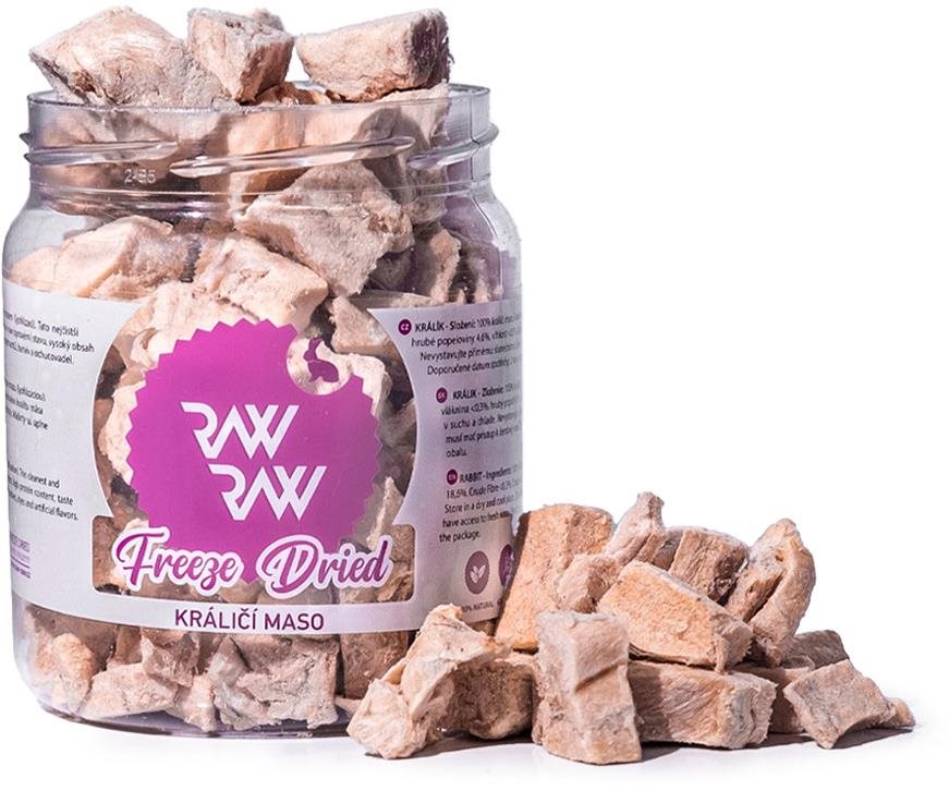 Raw Raw mrazom sušené maškrty Králičie mäso 70 g Maškrty pre psov