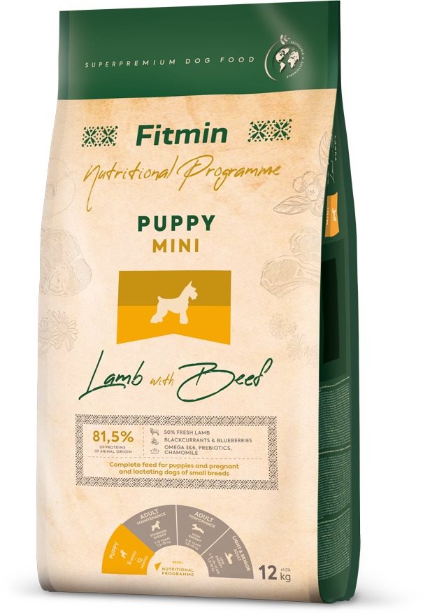 Fitmin Mini Puppy Lamb & Beef 12 Kg Granule pre šteniatka