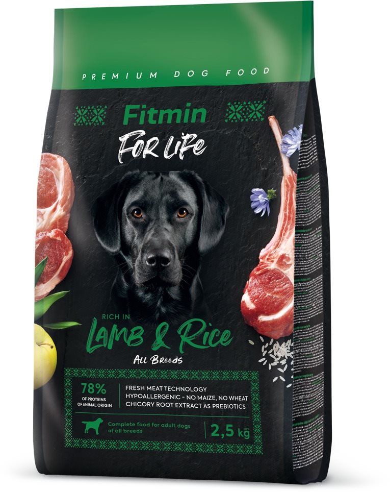 Fitmin For Life Dog Lamb & Rice 2,5 kg Granuly pre psov