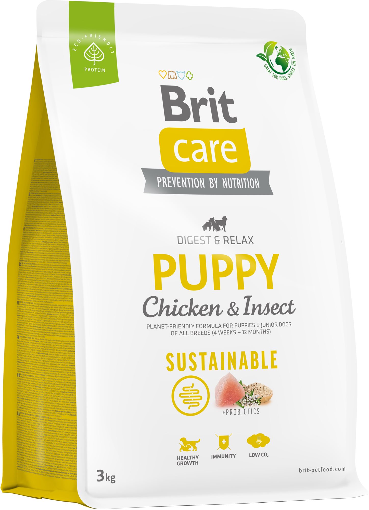 Brit Care Dog Sustainable s kuracím a hmyzom Puppy 3 kg Granule pre...