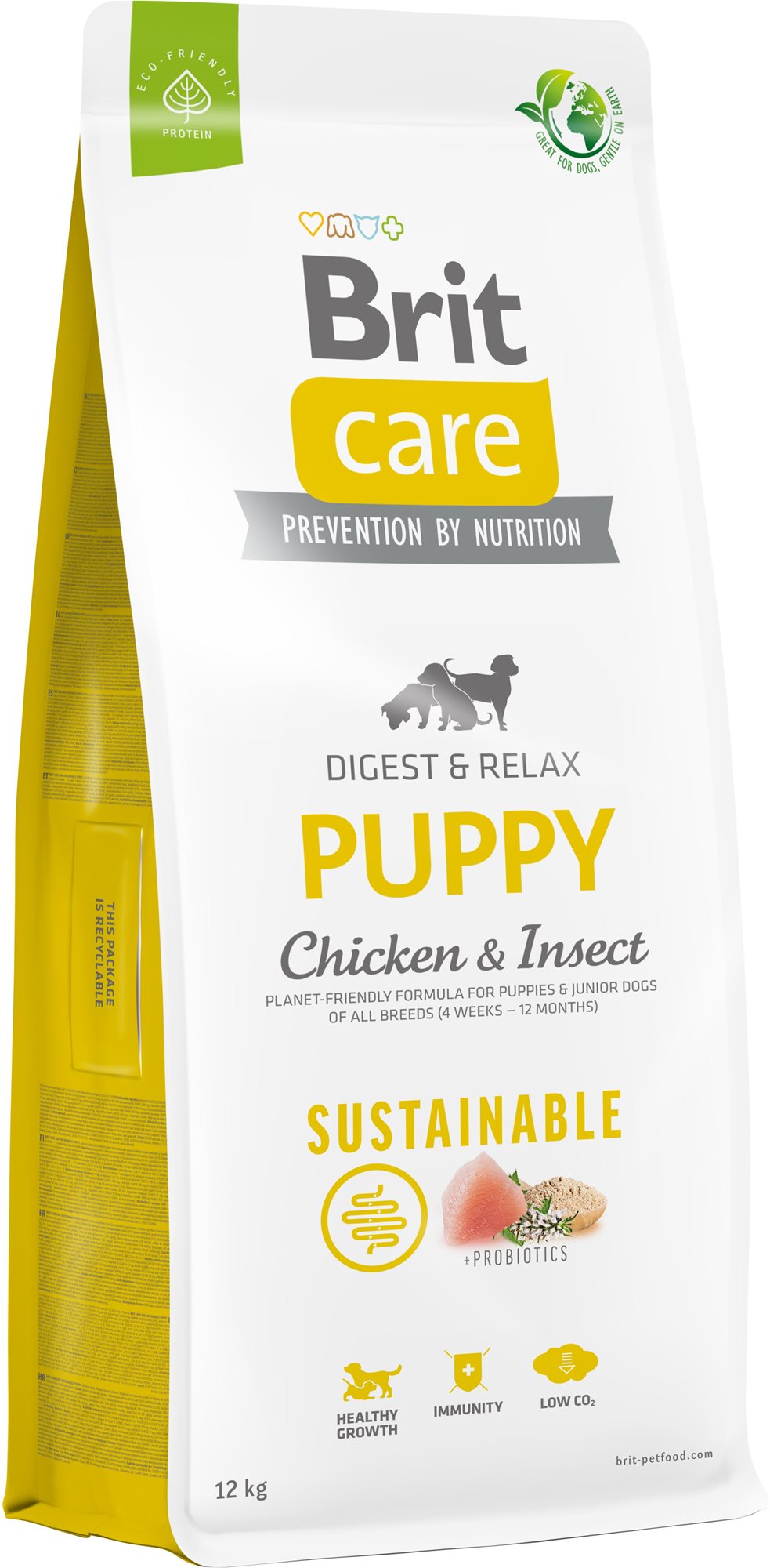 Brit Care Dog Sustainable s kuracím a hmyzom Puppy 12 kg Granule...