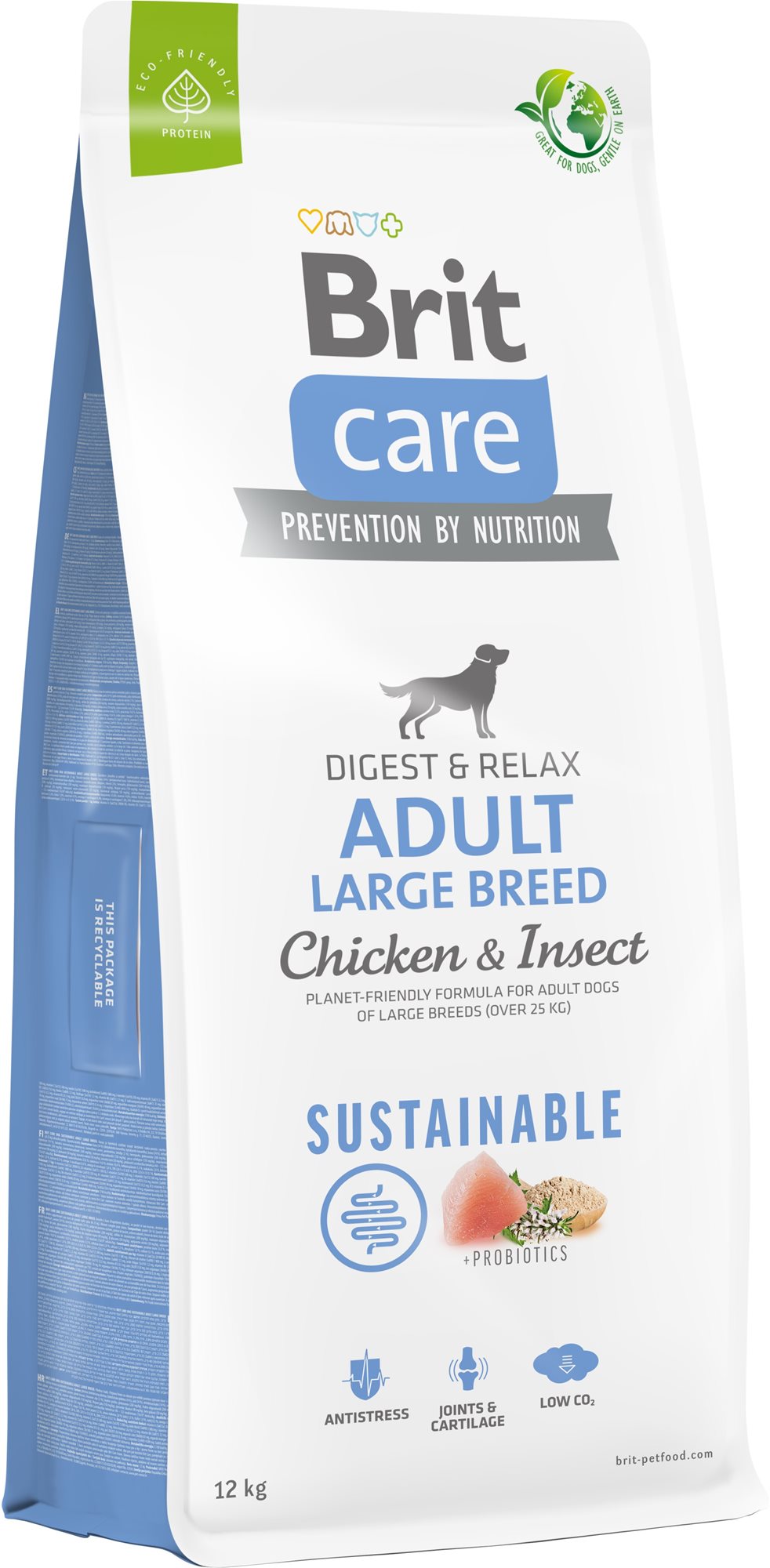 Brit Care Dog Sustainable s kuracím a hmyzom Adult Large Breed 12...