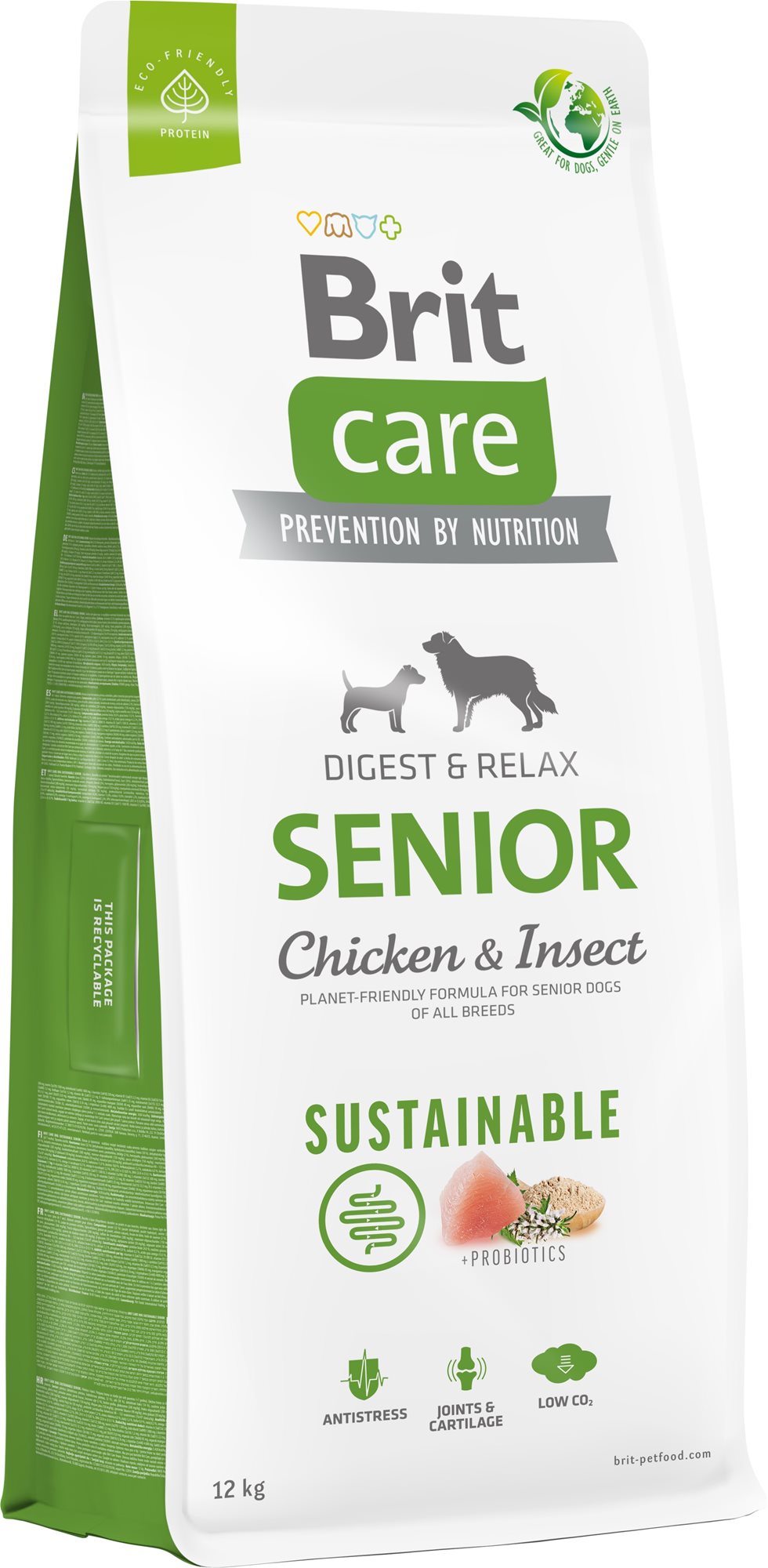 Brit Care Dog Sustainable s kuracím a hmyzom Senior 12 kg Granuly...