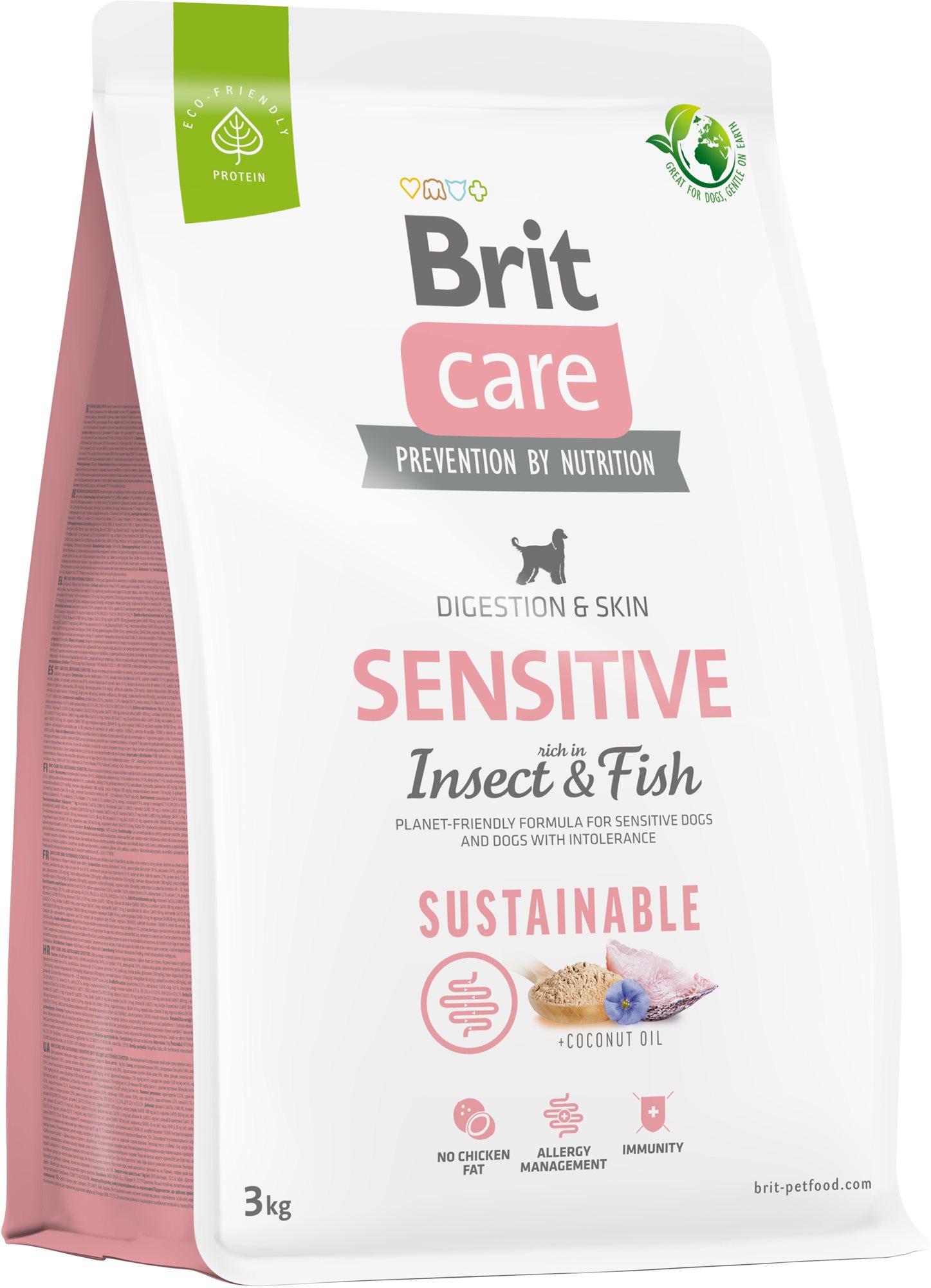 Brit Care Dog Sustainable s hmyzom a rybou Sensitive 3 kg Granuly...