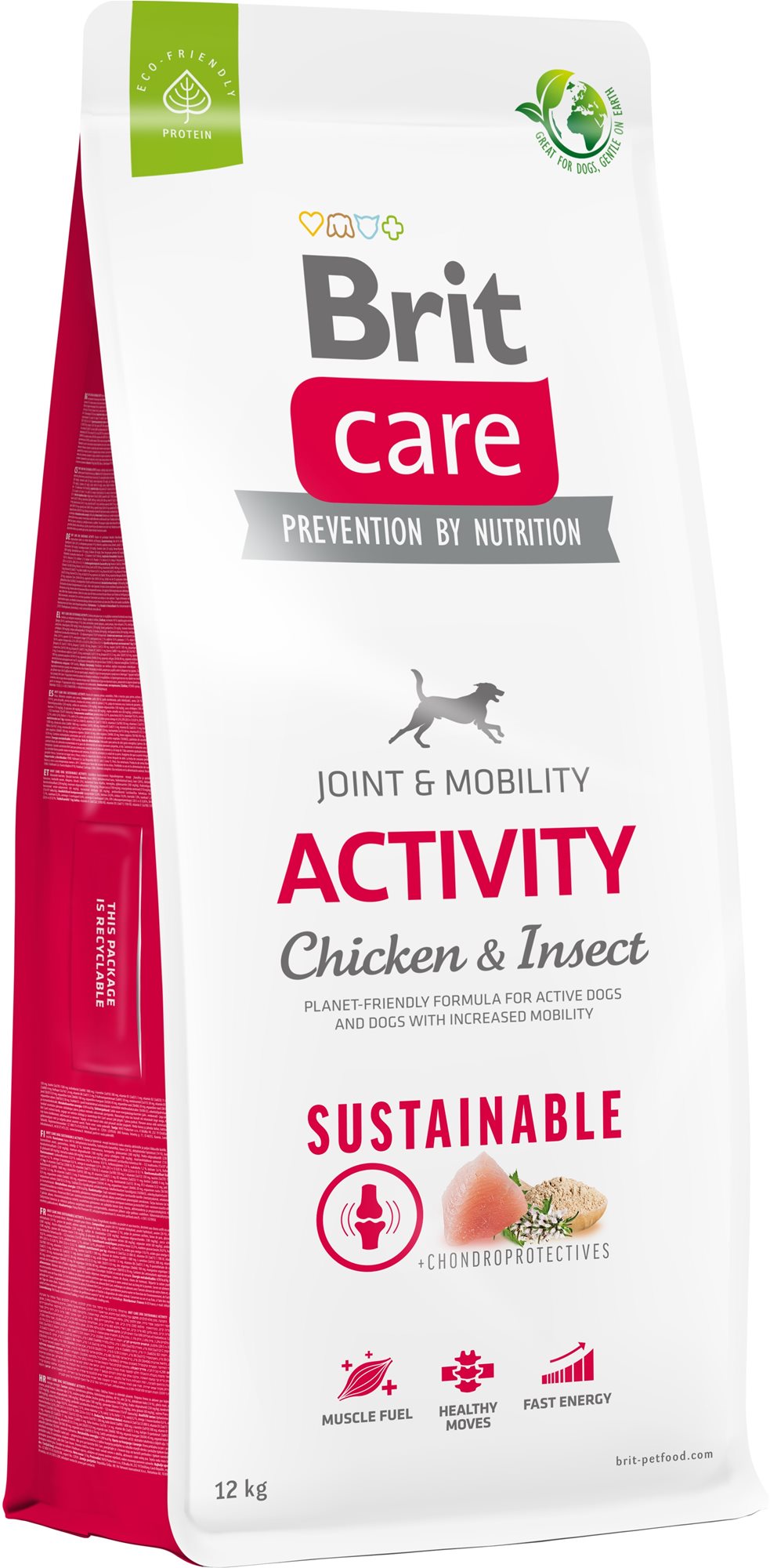 Brit Care Dog Sustainable s kuracím a hmyzom Activity 12 kg Granuly...