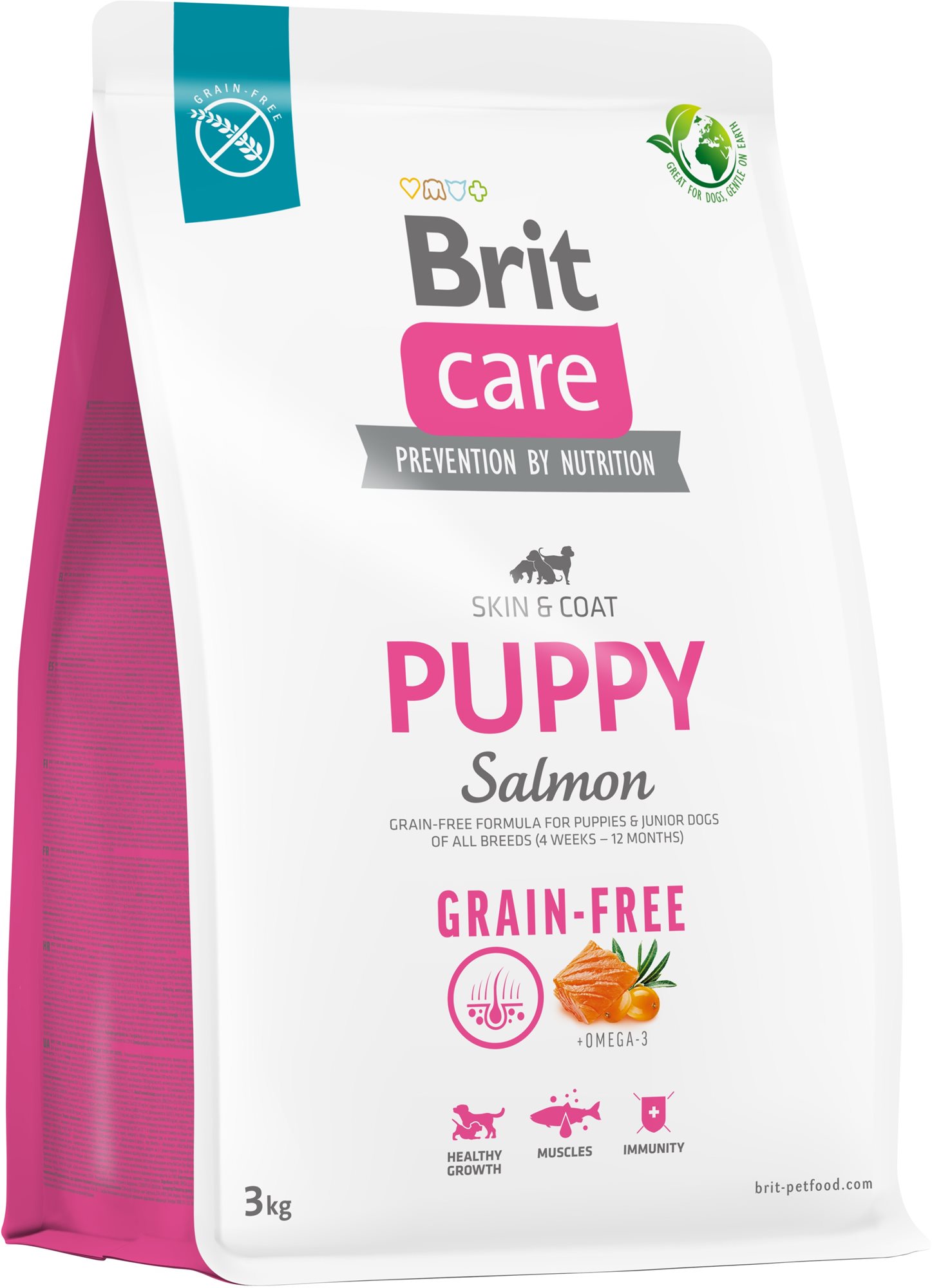 Brit Care Dog Grain-free s lososom Puppy 3 kg Granule pre šteniatka