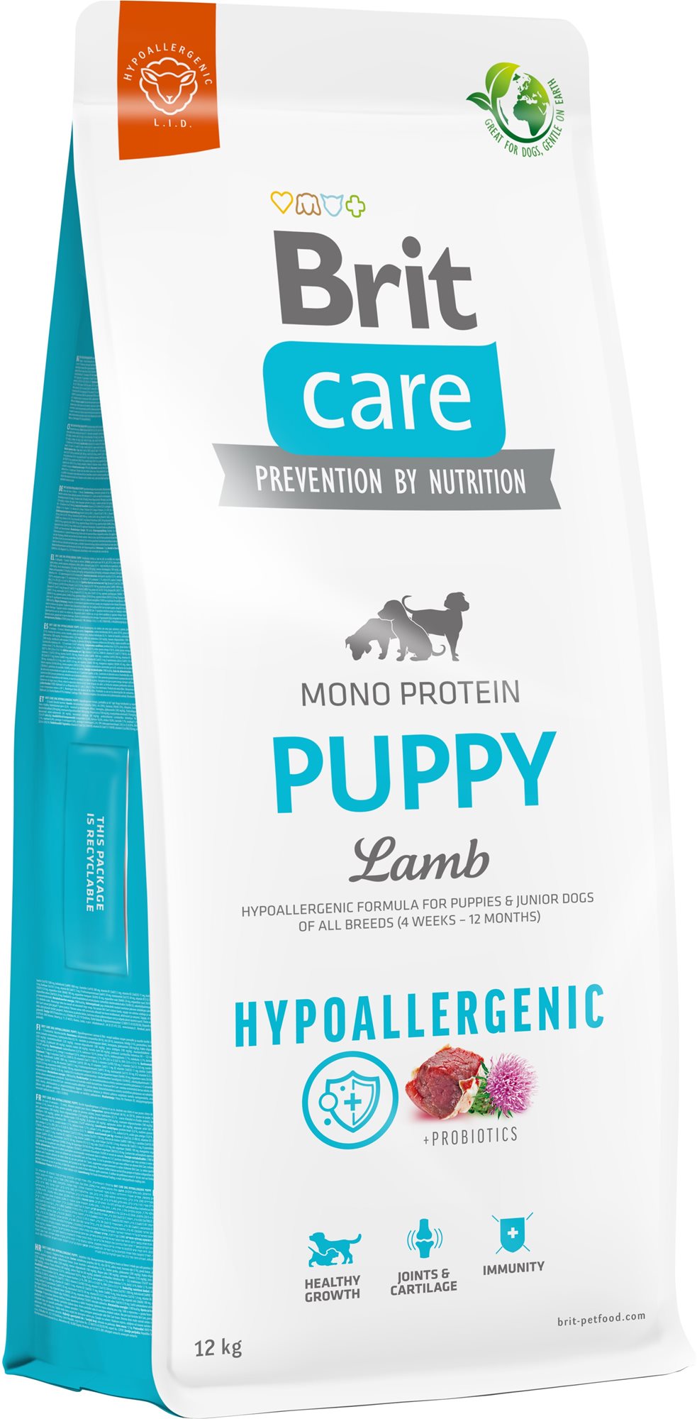 Brit Care Dog Hypoallergenic s jahňacím Puppy 12 kg Granule pre...