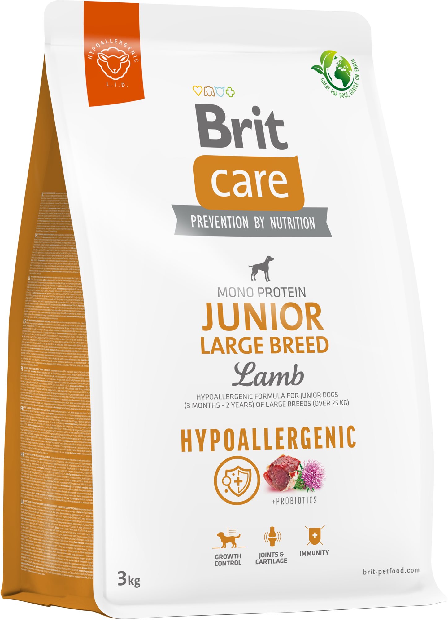 Brit Care Dog Hypoallergenic s jahňacím Junior Large Breed 3 kg...