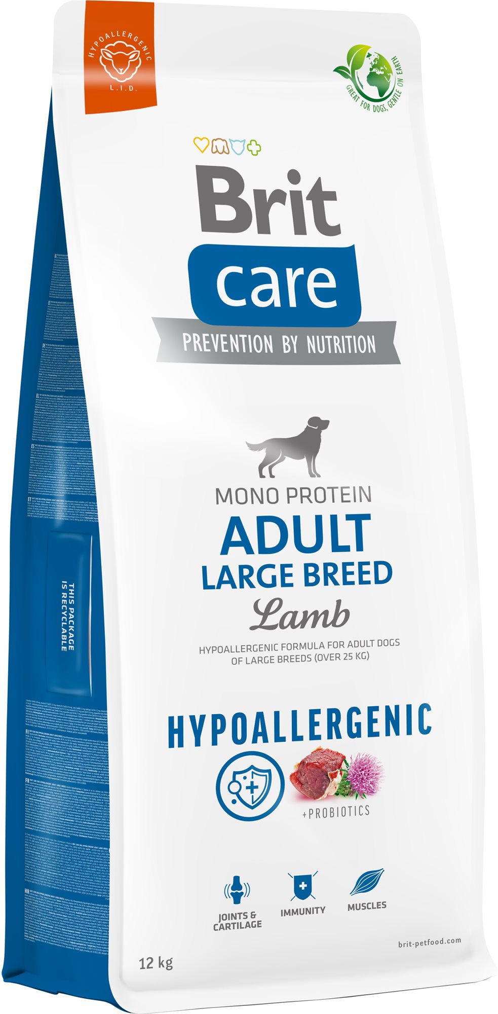 Brit Care Dog Hypoallergenic s jahňacím Adult Large Breed 12 kg...