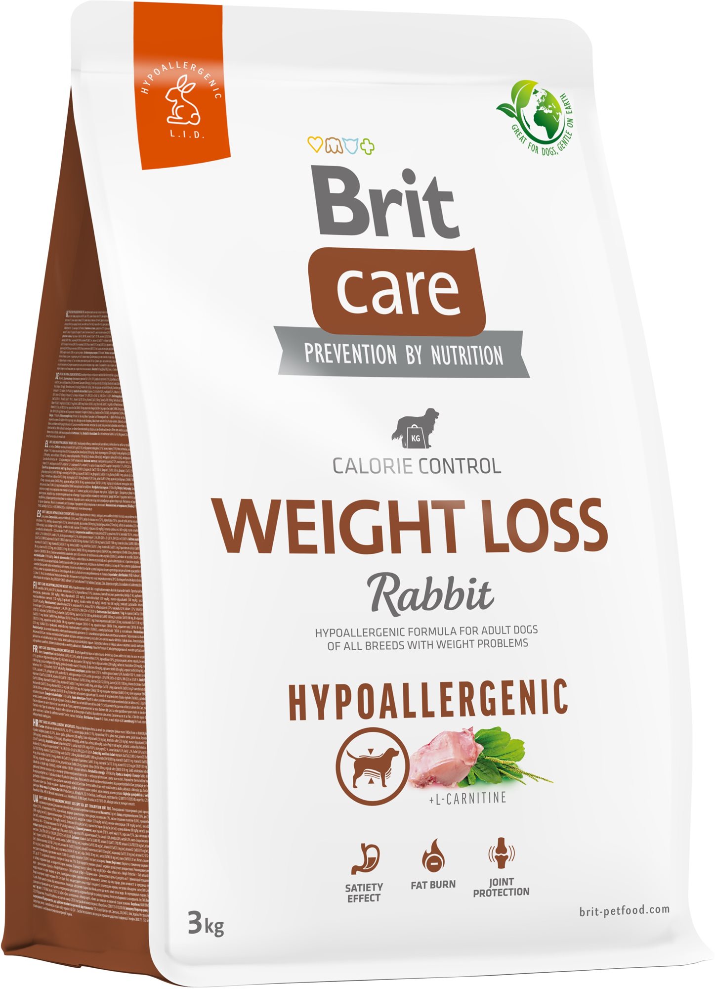 Brit Care Dog Hypoallergenic s králičím Weight Loss 3 kg Granuly...