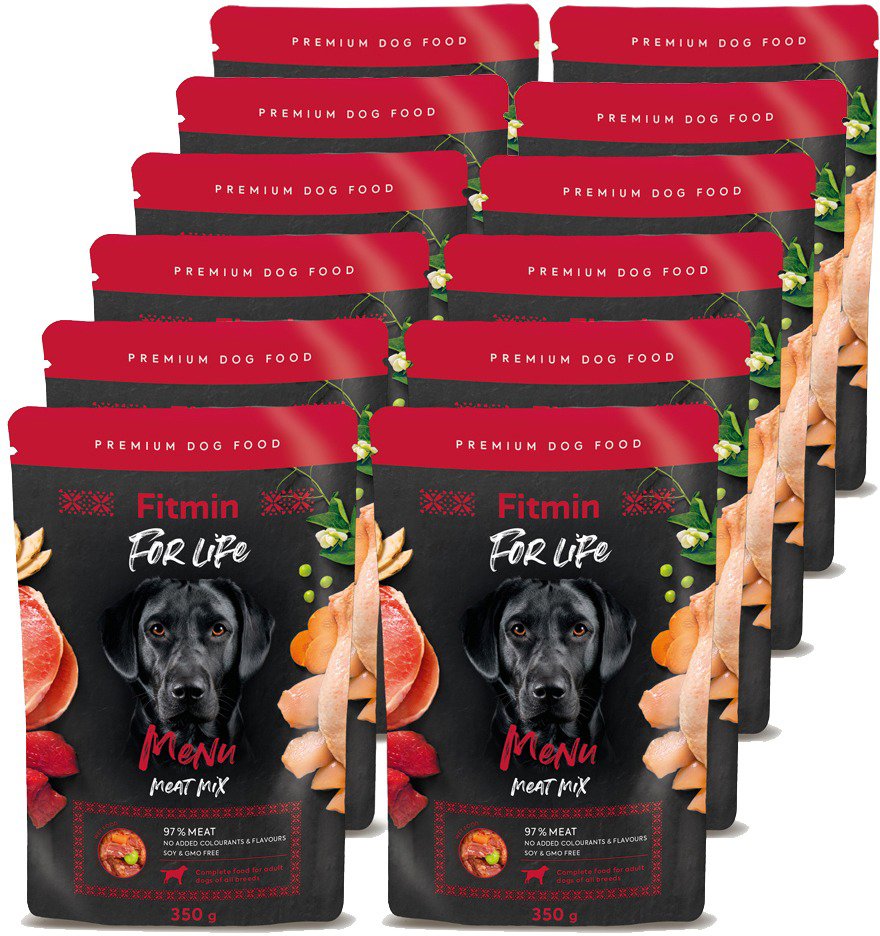 Fitmin For Life Dog Menu meat mix kapsička 10× 350 g Kapsička pre...