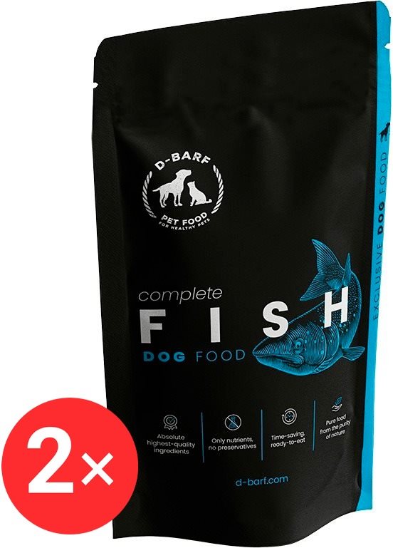 D-BARF rybacia kompletka 2× 150 g Kapsička pre psov