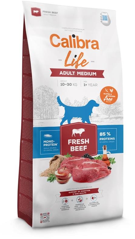 Calibra Dog Life adult medium fresh beef 2,5 kg Granuly pre psov