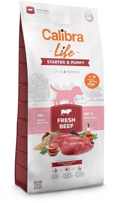 Calibra Dog Life starter & puppy fresh beef 12 kg Granule pre...
