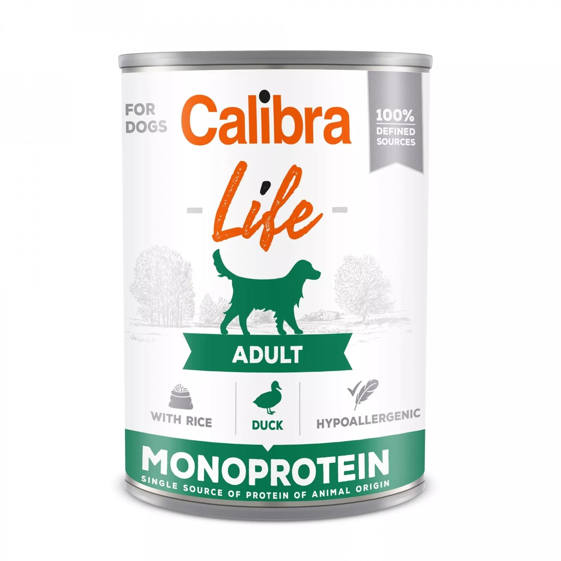 Calibra Dog Life konzerva adult duck with rice 400 g Konzerva pre...