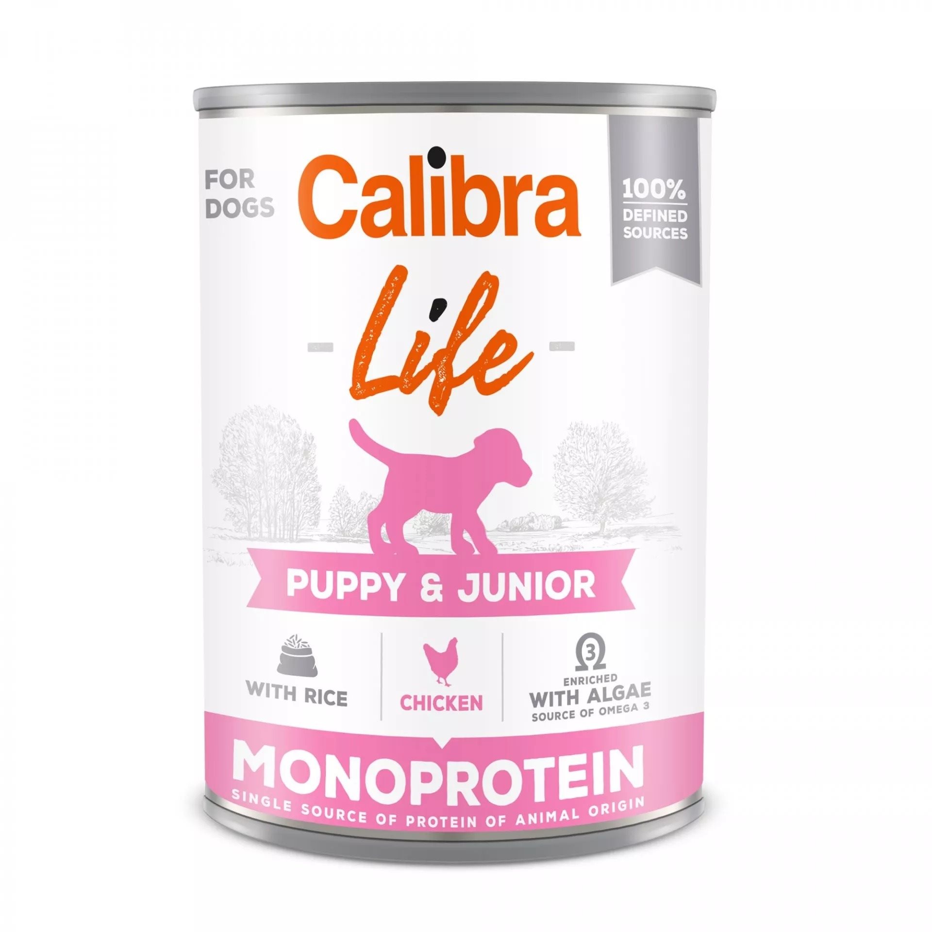 Calibra Dog Life konzerva puppy & junior chicken & rice 400 g...