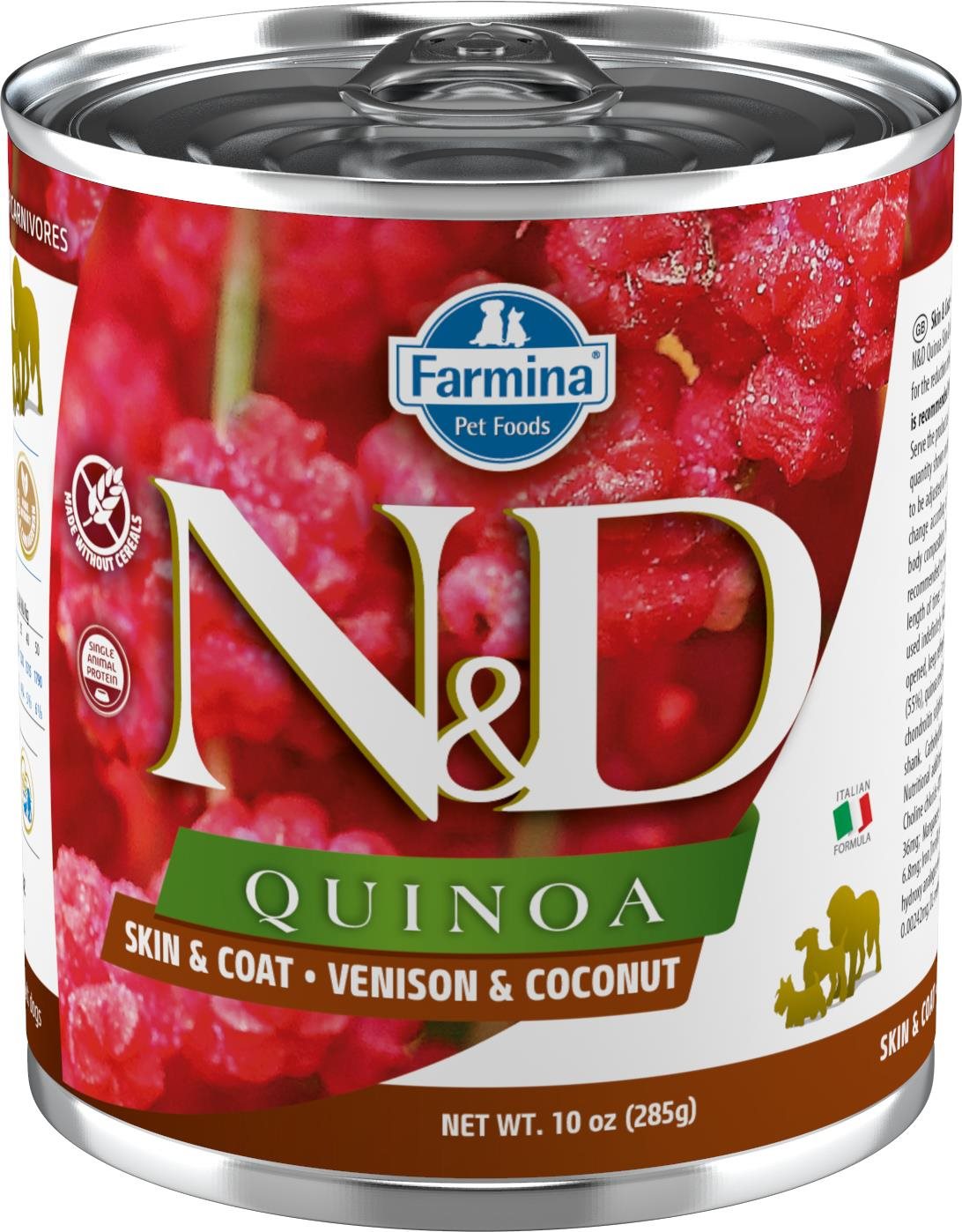 N&D Quinoa Dog Adult Venison & Coconut 285 g Konzerva pre psov