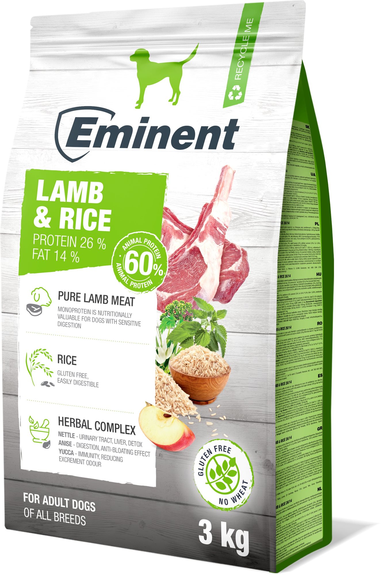 Eminent Lamb & Rice High Premium 3 kg Granuly pre psov