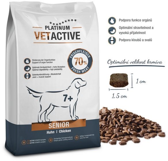 Platinum Vetactive senior 1,5 kg Diétne granule pre psov