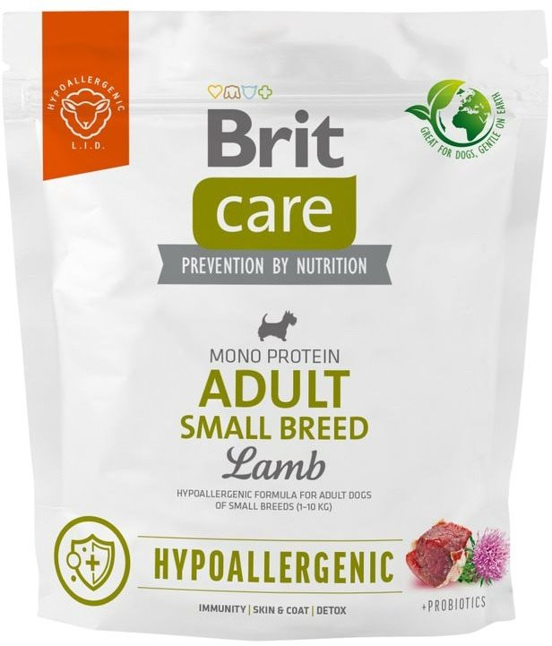 Brit Care Dog Hypoallergenic s jahňačím Adult Small Breed 1 kg...