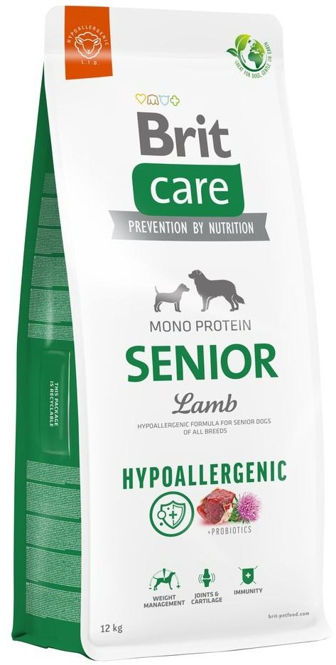 Brit Care Dog Hypoallergenic s jahňačím Senior 12 kg Granuly pre psov