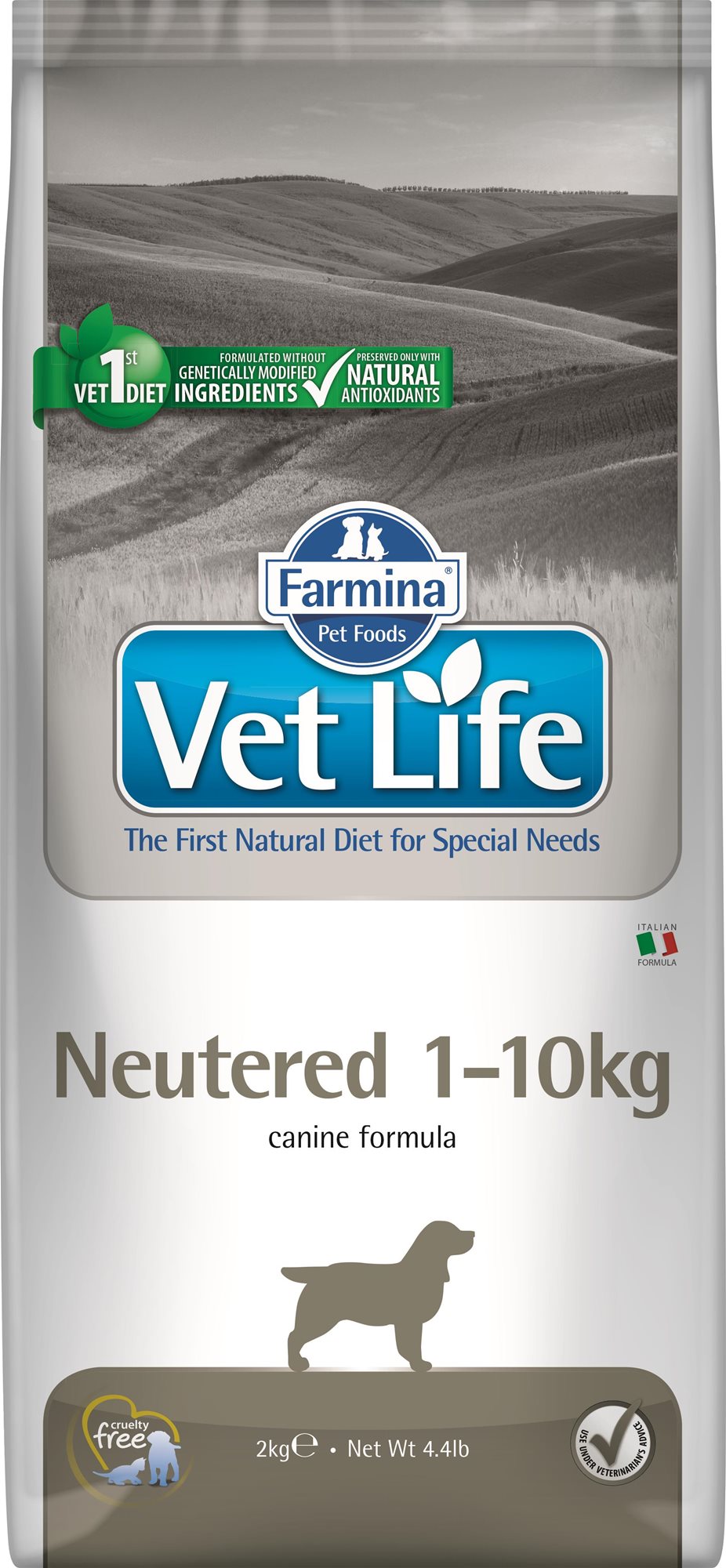 Vet Life Natural Dog Neutered 1 – 10 kg 2 kg Diétne granule pre psov