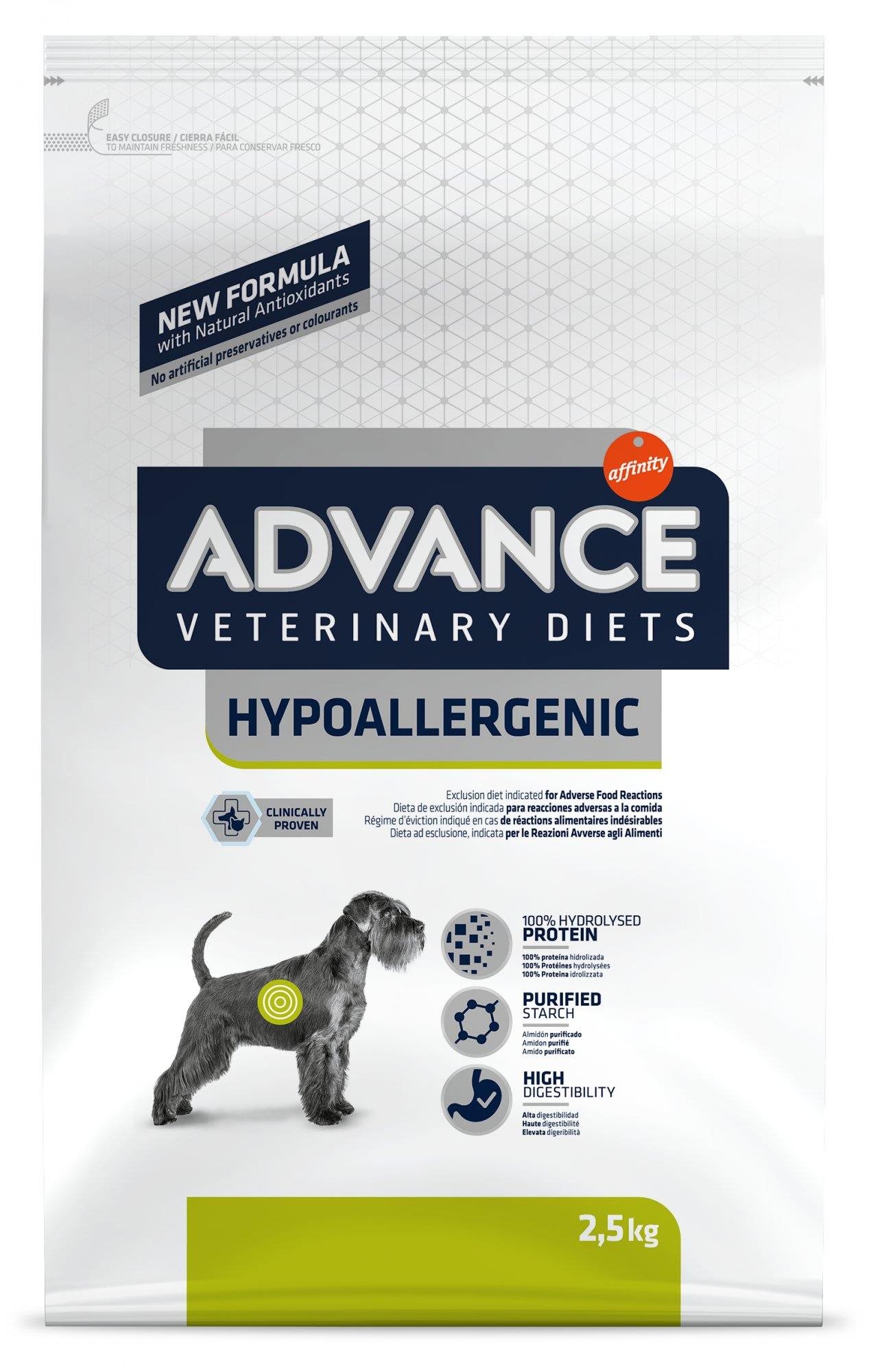 Advance-VD Dog Hypoallergenic 2,5 kg Diétne granule pre psov